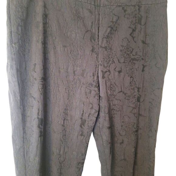 Eileen Fisher black jaquared slim stencil ankle stretch pant size M - Picture 3 of 6